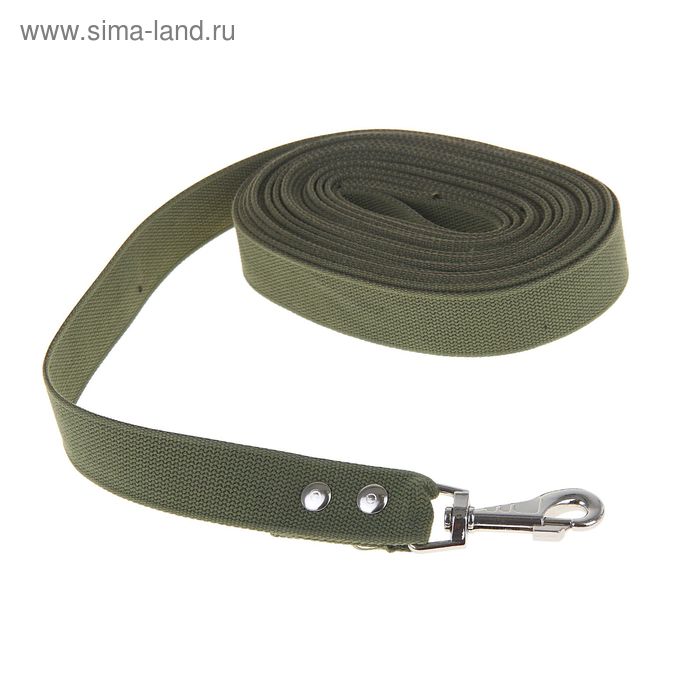 Поводок брезентовый 10 м х 3,5 см, тёмно-зелёный
Поводок брезентовый 10 м х 3,5 см, тёмно-зелёный