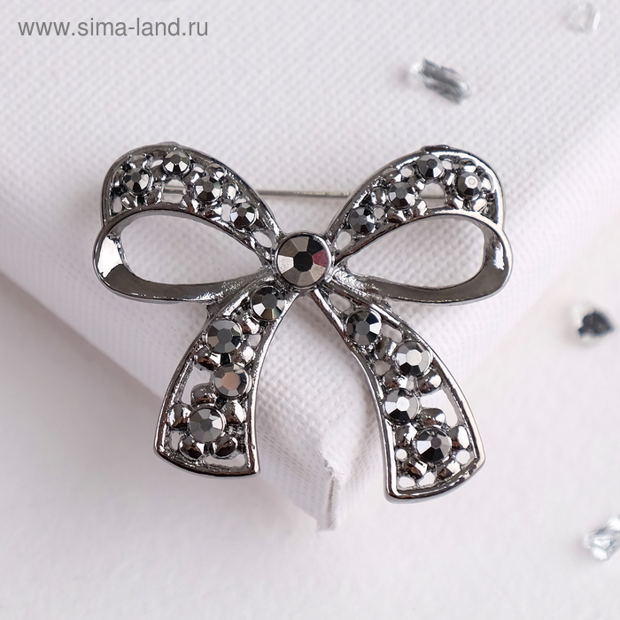 Брошь "Бант", цвет серый
Брошь "Бант", цвет серый