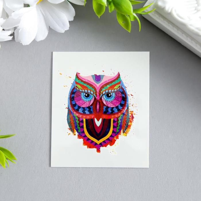 Татуировка на тело "Акварельная сова" 5,3х6,3 см
Татуировка на тело "Акварельная сова" 5,3х6,3 см