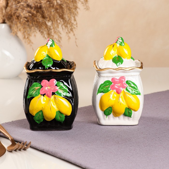 Набор для специй "Лимон", 2 предмета, разноцветный, керамика, 0.4 л
Набор для специй "Лимон", 2 предмета, разноцветный, керамика, 0.4 л