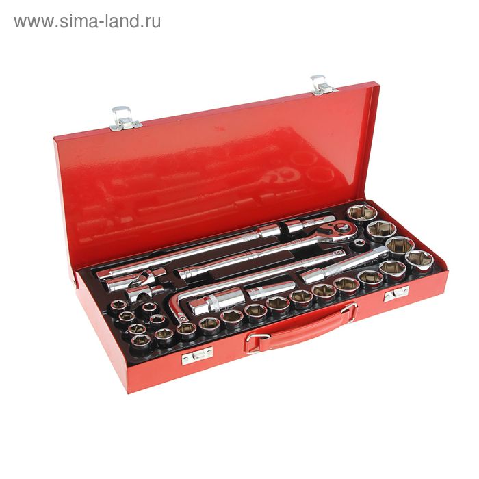 Набор инструментов в металлическом кейсе ТУНДРА, автомобильный, CrV, 1/2", 32 предмета
Набор инструментов в металлическом кейсе ТУНДРА, автомобильный, CrV, 1/2", 32 предмета