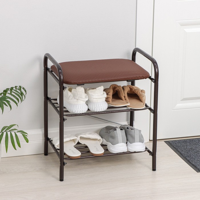 Банкетка для обуви 44×33×50 см, мягкое сиденье, цвет медный антик
Банкетка для обуви 44×33×50 см, мягкое сиденье, цвет медный антик