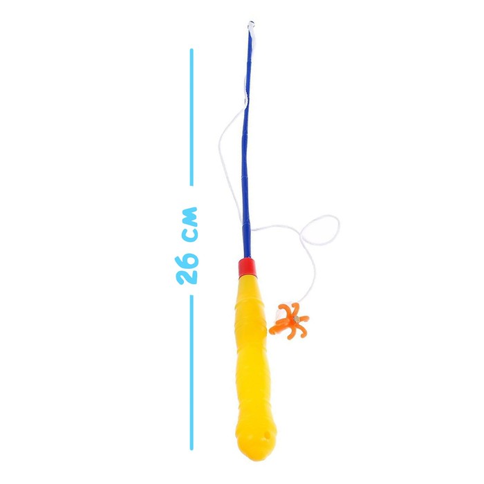 фото Магнитная рыбалка для детей «морские жители», 1 удочка , 1 сачок, 6 игрушек, цвета микс