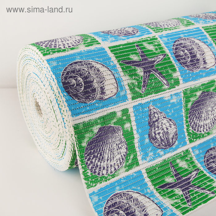 Коврик для ванной комнаты «Ракушки», 0,65×15 м, ПВХ, цвет сине-зелёный
Коврик для ванной комнаты «Ракушки», 0,65×15 м, ПВХ, цвет сине-зелёный