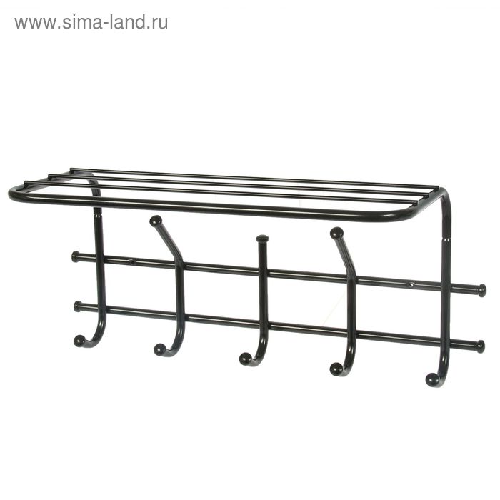 Ешалка настенная с полкой «Эра», 5 крючков, 48×21×22 см, цвет чёрный
Ешалка настенная с полкой «Эра», 5 крючков, 48×21×22 см, цвет чёрный