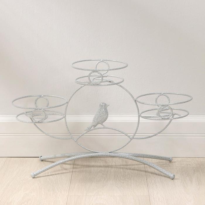 Подставка для цветов «Камелия 3», d=13 см, цвет белое серебро
Подставка для цветов «Камелия 3», d=13 см, цвет белое серебро