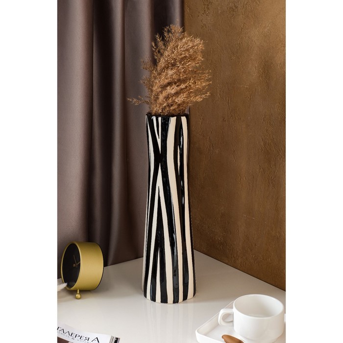 Ваза керамическая "Виола", настольная, зебра, чёрно-белая, 41 см
Ваза керамическая "Виола", настольная, зебра, чёрно-белая, 41 см