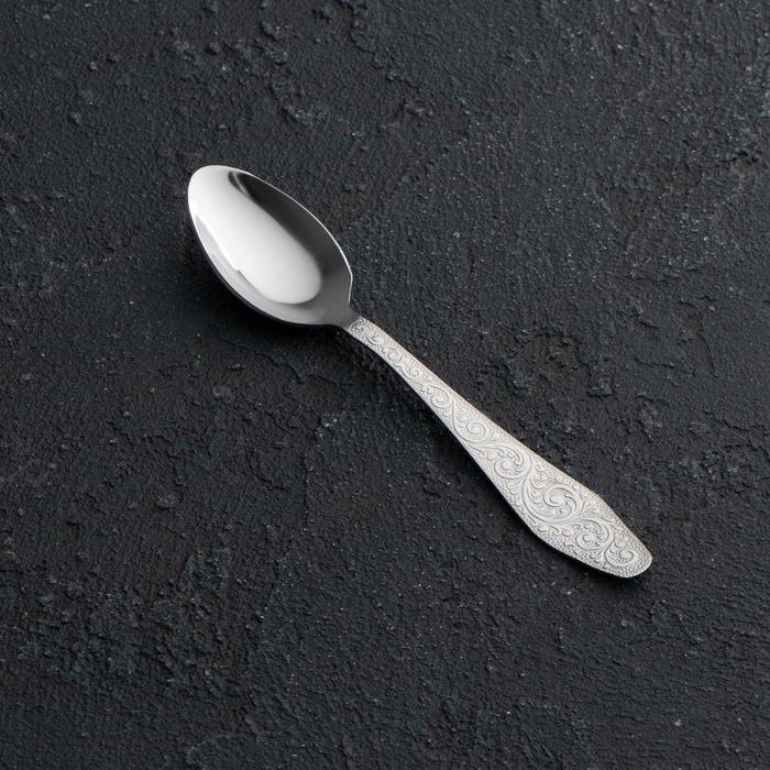 Ложка кофейная «Дубрава», толщина 2 мм (М8), цвет серебряный 
Ложка кофейная «Дубрава», толщина 2 мм (М8), цвет серебряный