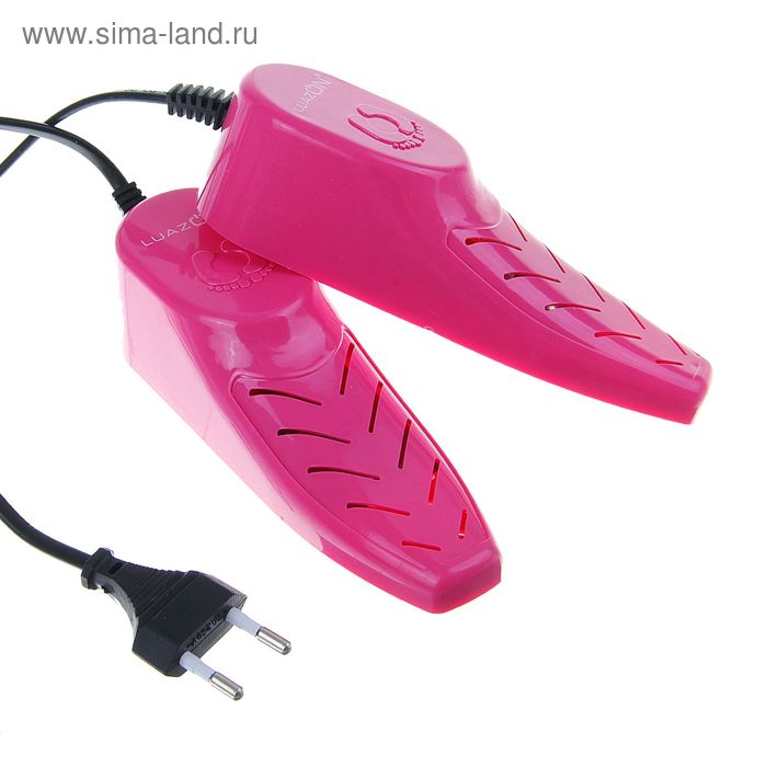фото Сушилка для обуви luazon lso-02, 15 см, 12 вт, индикатор, розовая luazon home