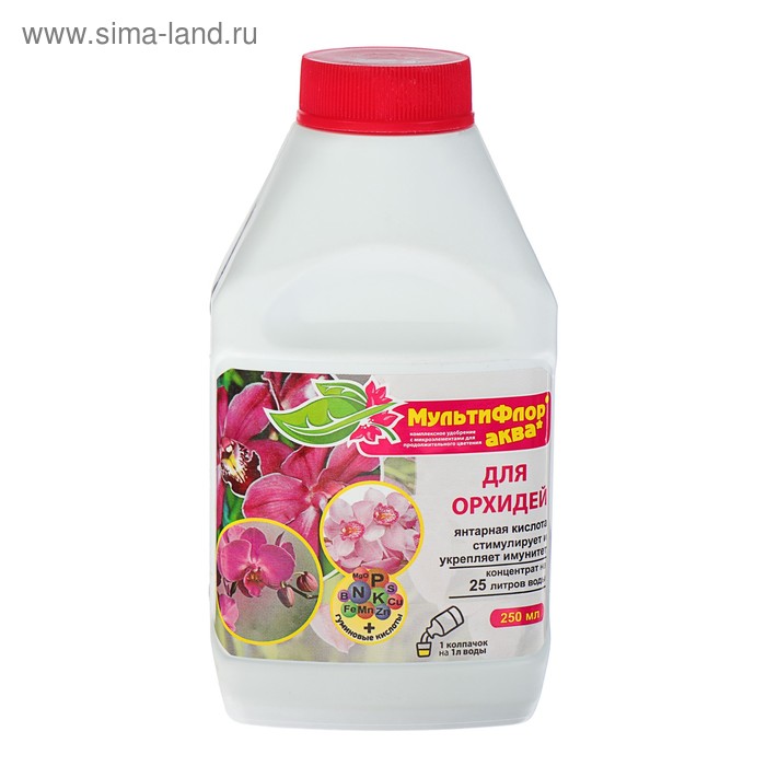 Удобрение Мультифлор Аква для Орхидей, комнатных и балконных, 250 мл
Удобрение Мультифлор Аква для Орхидей, комнатных и балконных, 250 мл