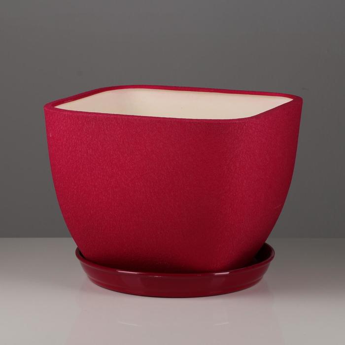 Горшок для цветов "Ноктюрн" шёлк, бордовый, 11,5 л 
Горшок для цветов "Ноктюрн" шёлк, бордовый, 11,5 л
