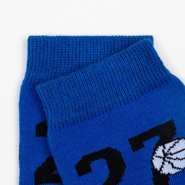 фото Носки детские махровые, цвет васильковый, размер 20-22 носкофф