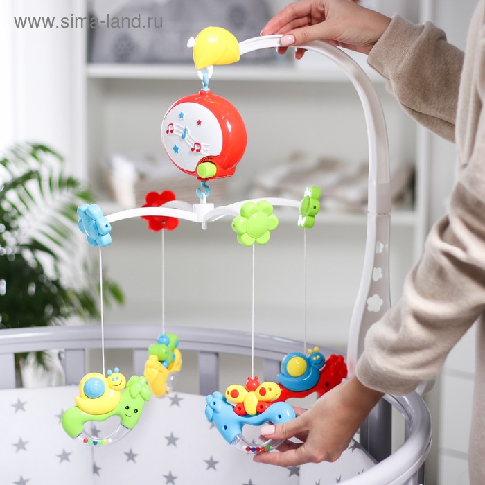 Мобиль музыкальный «Бабочки и улитки», работает от батареек
Мобиль музыкальный «Бабочки и улитки», работает от батареек