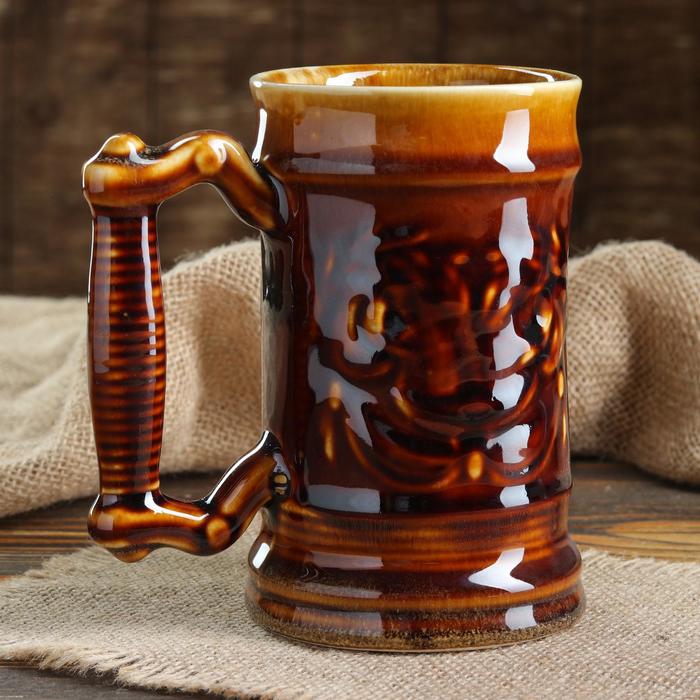 Бокал для пива "Для пива", коричневый, керамика, 0.5 л
Бокал для пива "Для пива", коричневый, керамика, 0.5 л