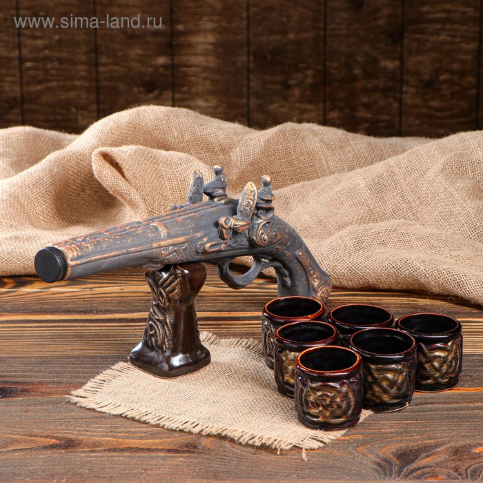 Набор для коньяка "Пистоль", 7 предметов: штоф 0.35 л, рюмки 0.08 л
Набор для коньяка "Пистоль", 7 предметов: штоф 0.35 л, рюмки 0.08 л