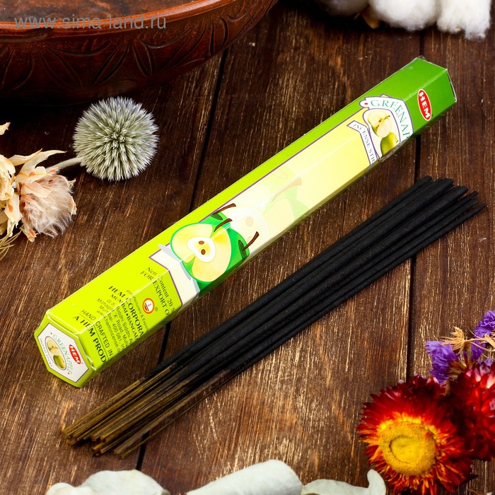 Благовония HEM "Green Apple. Зеленое яблоко", 20 палочек в упаковке, шестигранник
Благовония HEM "Green Apple. Зеленое яблоко", 20 палочек в упаковке, шестигранник