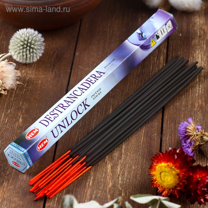 Благовония HEM "Unlock. Освобождение", 20 палочек в упаковке, шестигранник 
Благовония HEM "Unlock. Освобождение", 20 палочек в упаковке, шестигранник