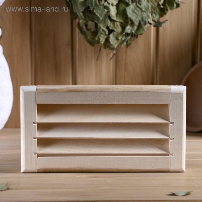 Вентиляционная крышка из липы, 25х14,5см, без задвижки, "Добропаровъ"
Вентиляционная крышка из липы, 25х14,5см, без задвижки, "Добропаровъ"