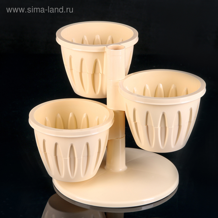 Кашпо многоярусное «Каскад», 3 шт, 700 мл, цвет кремовый
Кашпо многоярусное «Каскад», 3 шт, 700 мл, цвет кремовый