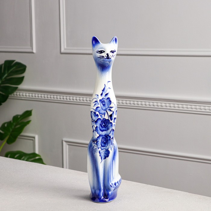 Копилка "Кот", глазурь, роспись, бело-синяя, 42 см
Копилка "Кот", глазурь, роспись, бело-синяя, 42 см