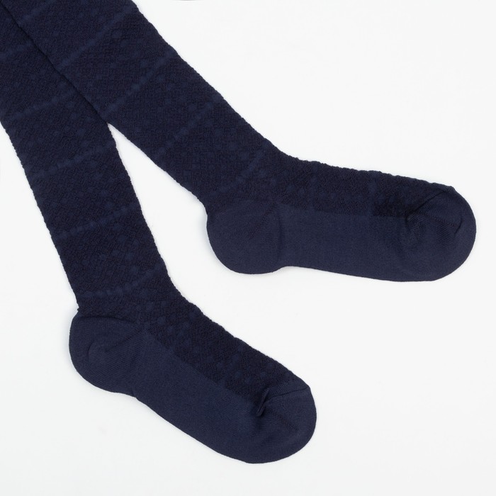 фото Колготки детские ажурные, цвет темно-синий, рост 128-134 см носкофф