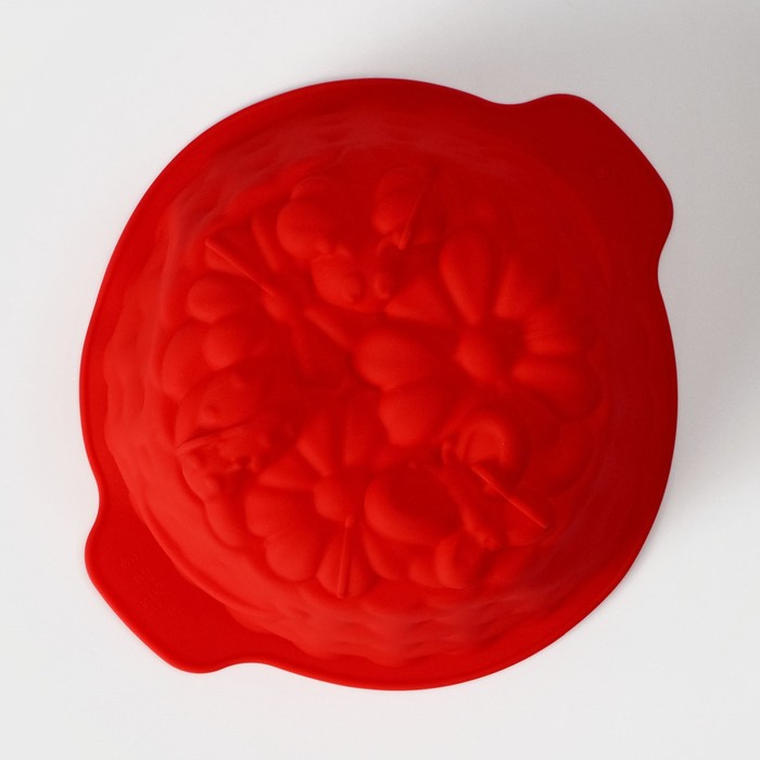 фото Форма силиконовая для выпечки доляна «корзина», 26×22,5×9 см, цвет микс