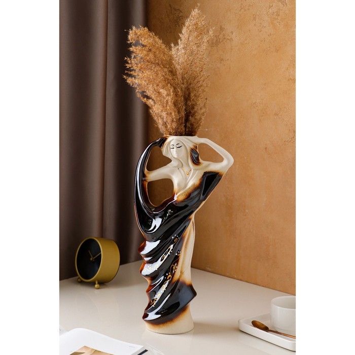 Ваза керамическая "Лолита", настольная, бело-коричневая, 42 см, авторская работа
Ваза керамическая "Лолита", настольная, бело-коричневая, 42 см, авторская работа