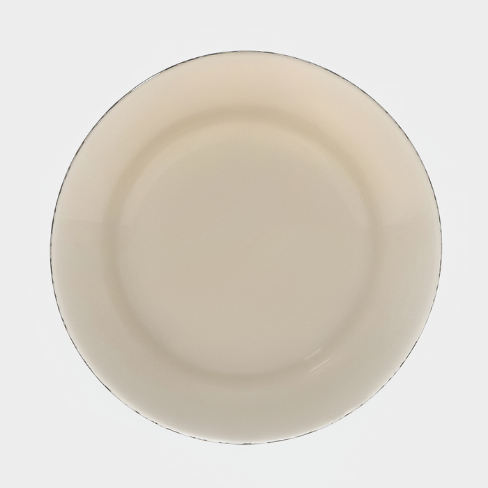 фото Тарелка мелкая стеклянная «уоркшоп броунз», d=22 см, цвет коричневый paşabahçe