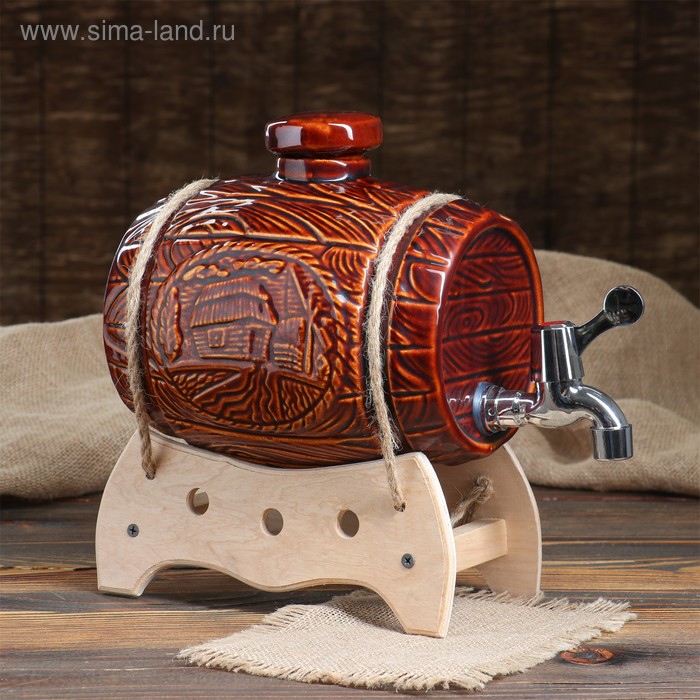 Бочка для пива на подставке, глазурь, 4 л, микс
Бочка для пива на подставке, глазурь, 4 л, микс