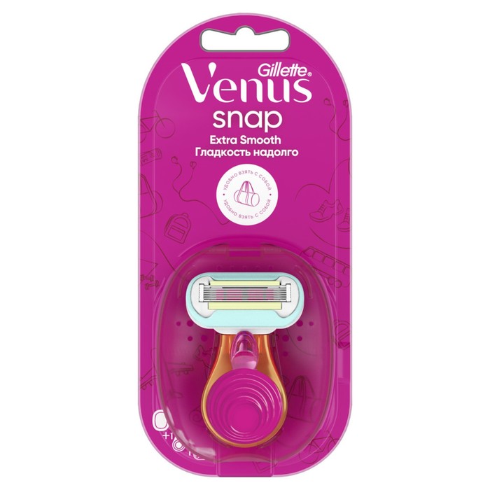 Бритва Gillette Venus Embrace Snap, 1 сменная кассета 
Бритва Gillette Venus Embrace Snap, 1 сменная кассета
