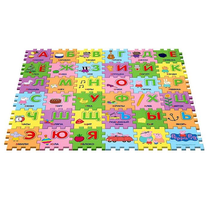 Коврик-пазл «Учим азбуку с Пеппой», 36 элементов
Коврик-пазл «Учим азбуку с Пеппой», 36 элементов