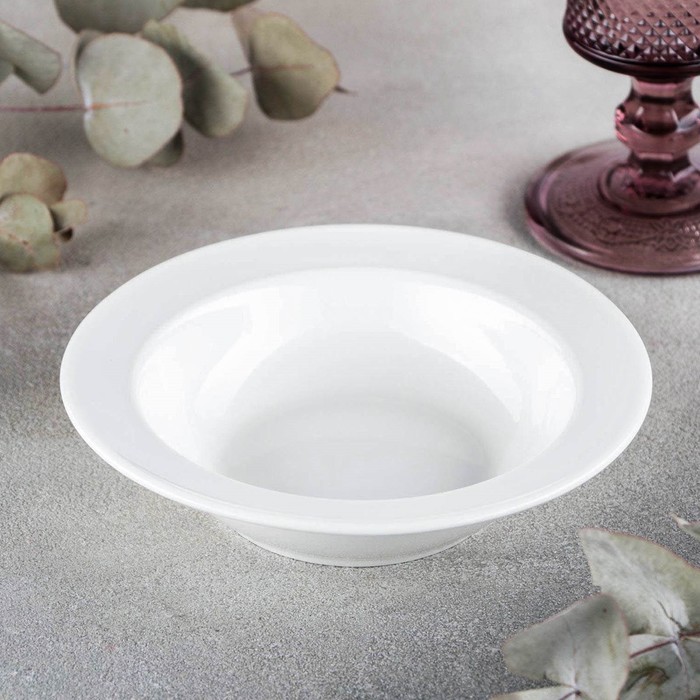 Тарелка фарфоровая глубокая, 200 мл, d=15 см, цвет белый
Тарелка фарфоровая глубокая, 200 мл, d=15 см, цвет белый