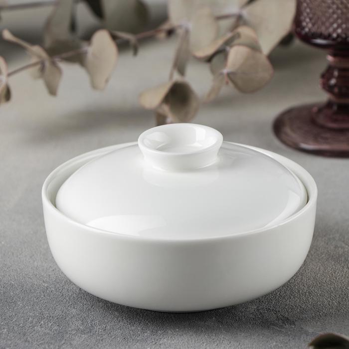 Бульонница фарфоровая с крышкой, 320 мл, d=12,5 см
Бульонница фарфоровая с крышкой, 320 мл, d=12,5 см