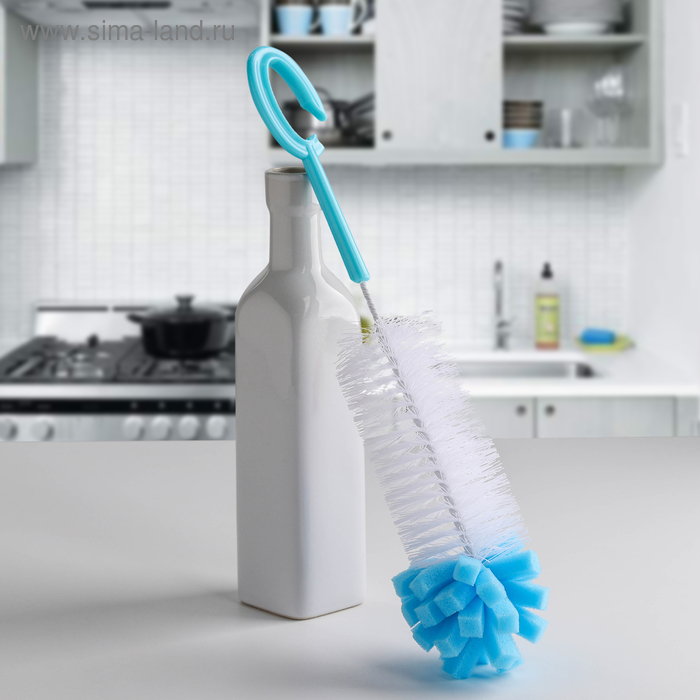 Ёршик для посуды с губкой, 6,5×33 см, цвет МИКС
Ёршик для посуды с губкой, 6,5×33 см, цвет МИКС