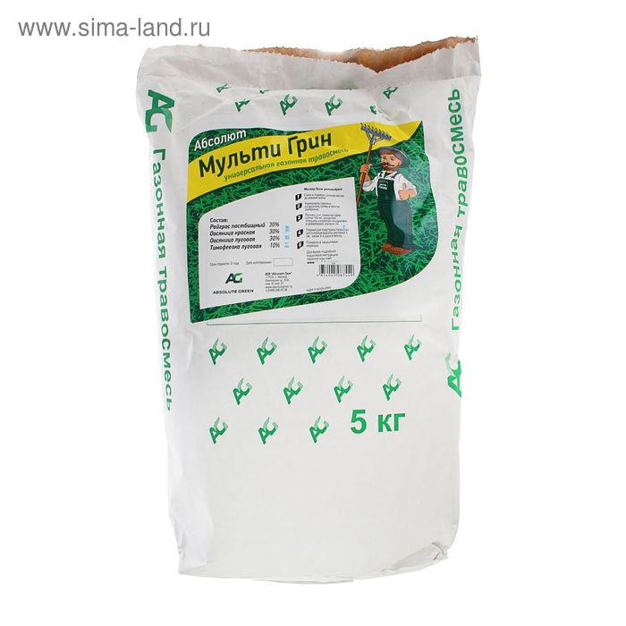 Газонная травосмесь Мульти Грин, 5 кг
Газонная травосмесь Мульти Грин, 5 кг
