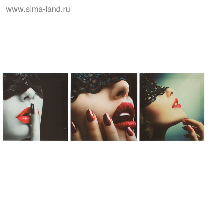 Картина модульная на подрамнике "Соблазн" 3шт.-28*28см; 28х84см
Картина модульная на подрамнике "Соблазн" 3шт.-28*28см; 28х84см