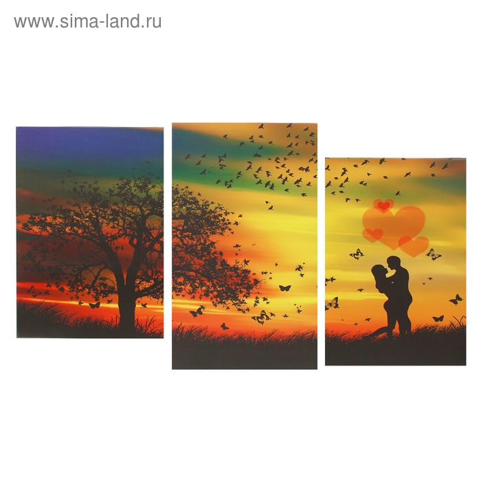 Картина модульная на подрамнике "Влюблённая пара" 1шт.-53х32см, 2шт.-45х32см, 70х100см
Картина модульная на подрамнике "Влюблённая пара" 1шт.-53х32см, 2шт.-45х32см, 70х100см
