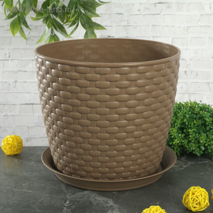 Горшок с поддоном «Ротанг», 3 л, цвет бежевый
Горшок с поддоном «Ротанг», 3 л, цвет бежевый