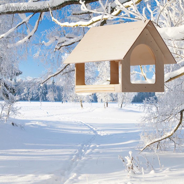 Кормушка для птиц «Теремок», 20 × 22 × 18 см