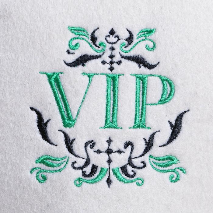фото Шапка для бани с вышивкой "vip" банная забава