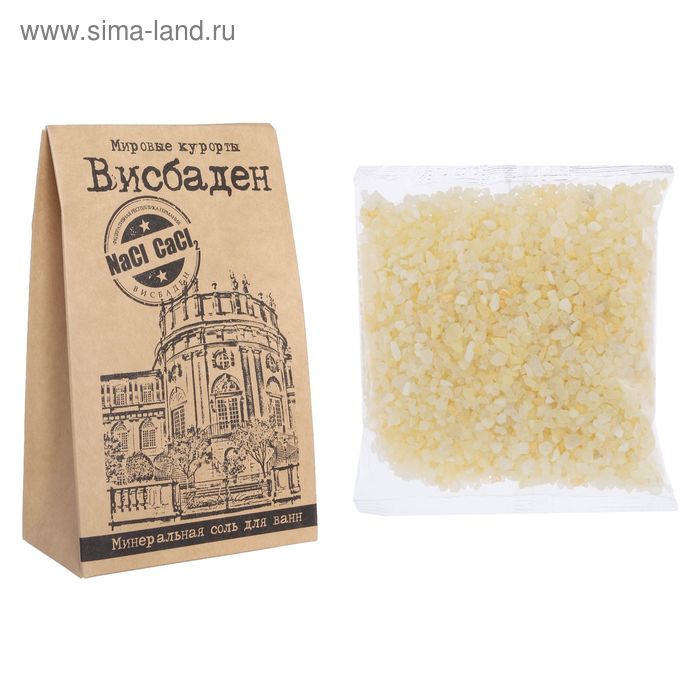 Соль для ванн "Мировые курорты" "Висбаден" в крафт-пакете, 400 г
Соль для ванн "Мировые курорты" "Висбаден" в крафт-пакете, 400 г