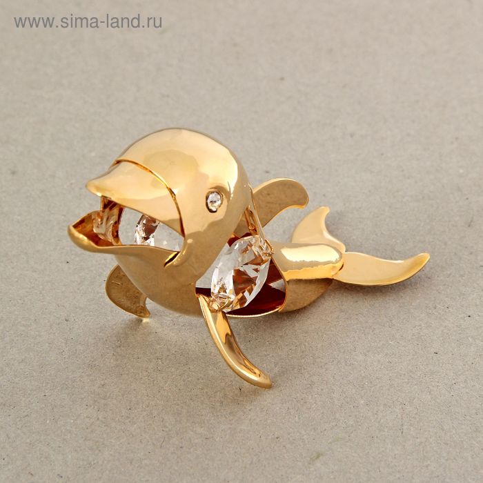 Сувенир "Дельфин" с 4 кристаллами 8х3х5см, U-5066
Сувенир "Дельфин" с 4 кристаллами 8х3х5см, U-5066