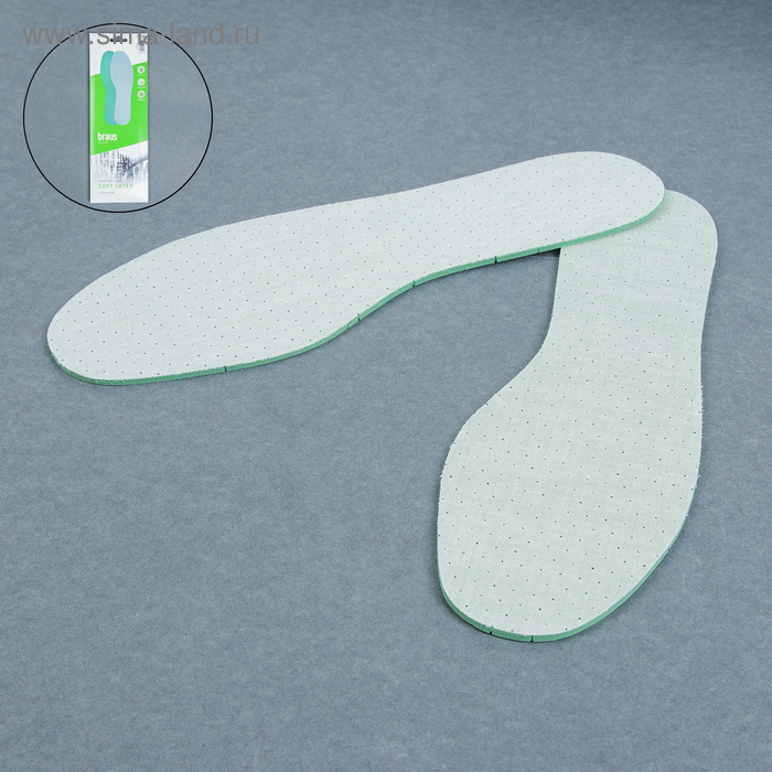 Стельки для обуви Braus Soft, дышащие, размер 35-46, цвет белый
Стельки для обуви Braus Soft, дышащие, размер 35-46, цвет белый