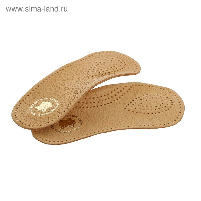 фото Стельки для обуви амортизирующие, с жёстким супинатором, 35-36 р-р, пара, цвет светло-коричневый braus