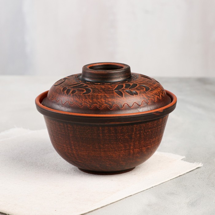 Горшок для запекания с крышкой "Дымлёный", декор, глазурь, красная глина, 0.4 л
Горшок для запекания с крышкой "Дымлёный", декор, глазурь, красная глина, 0.4 л