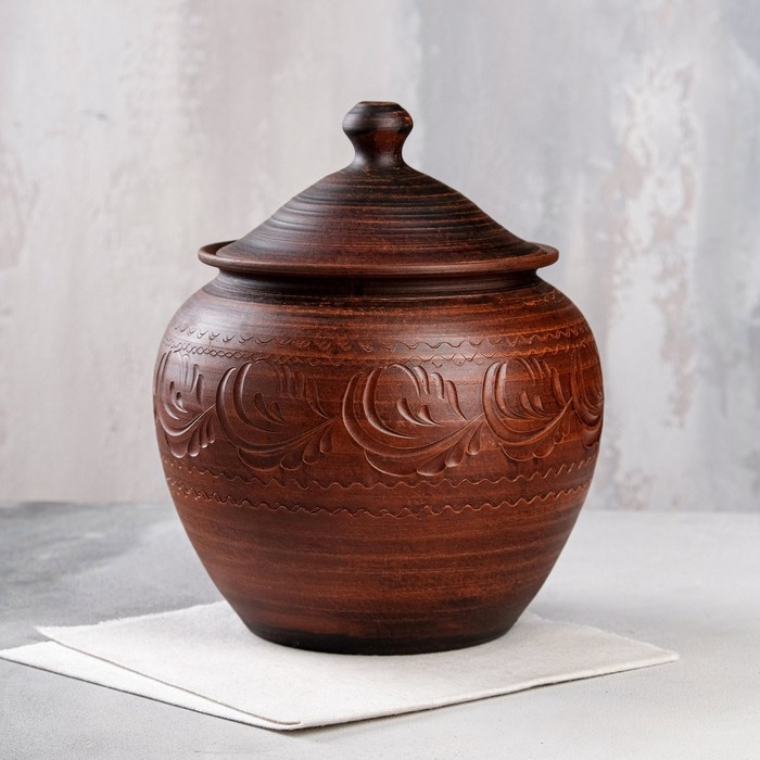 Жаровня с крышкой "Резная", декор, красная глина, 4 л, микс
Жаровня с крышкой "Резная", декор, красная глина, 4 л, микс