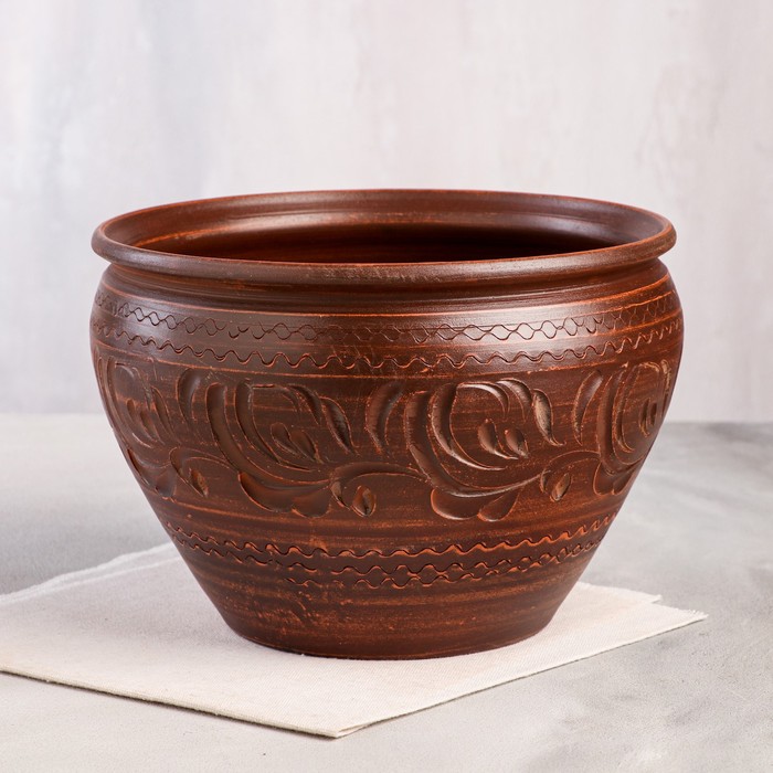 Макитра "Резная", декор, красная глина, 4 л, микс
Макитра "Резная", декор, красная глина, 4 л, микс