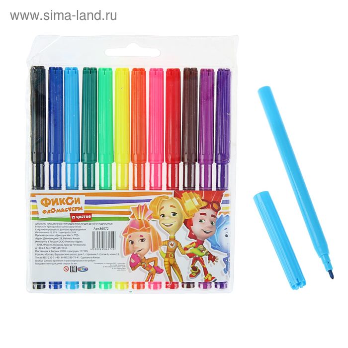 Фломастеры 12 цветов "Фиксики"
Фломастеры 12 цветов "Фиксики"