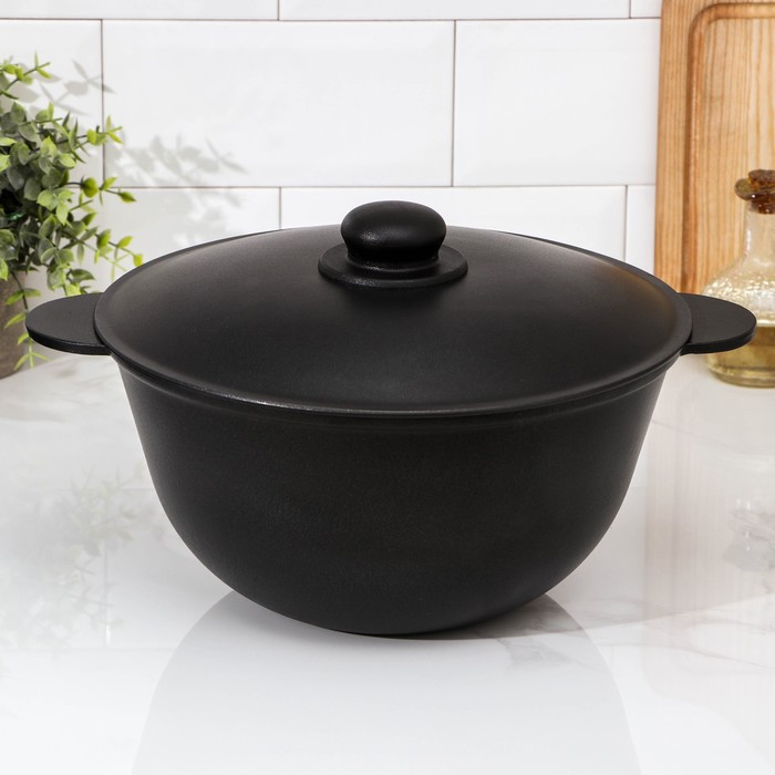 Казан, 5 л, металлическая крышка, антипригарное покрытие, цвет чёрный
Казан, 5 л, металлическая крышка, антипригарное покрытие, цвет чёрный