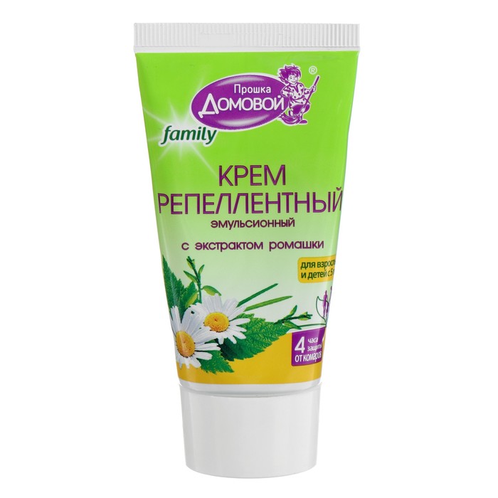 Крем репеллентный от комаров "Домовой Прошка", с экстрактом Ромашки, 50 мл
Крем репеллентный от комаров "Домовой Прошка", с экстрактом Ромашки, 50 мл